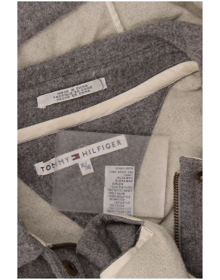 Tommy Hilfiger Damen Kapuzenmantel UK 18 XL Graue Wolle