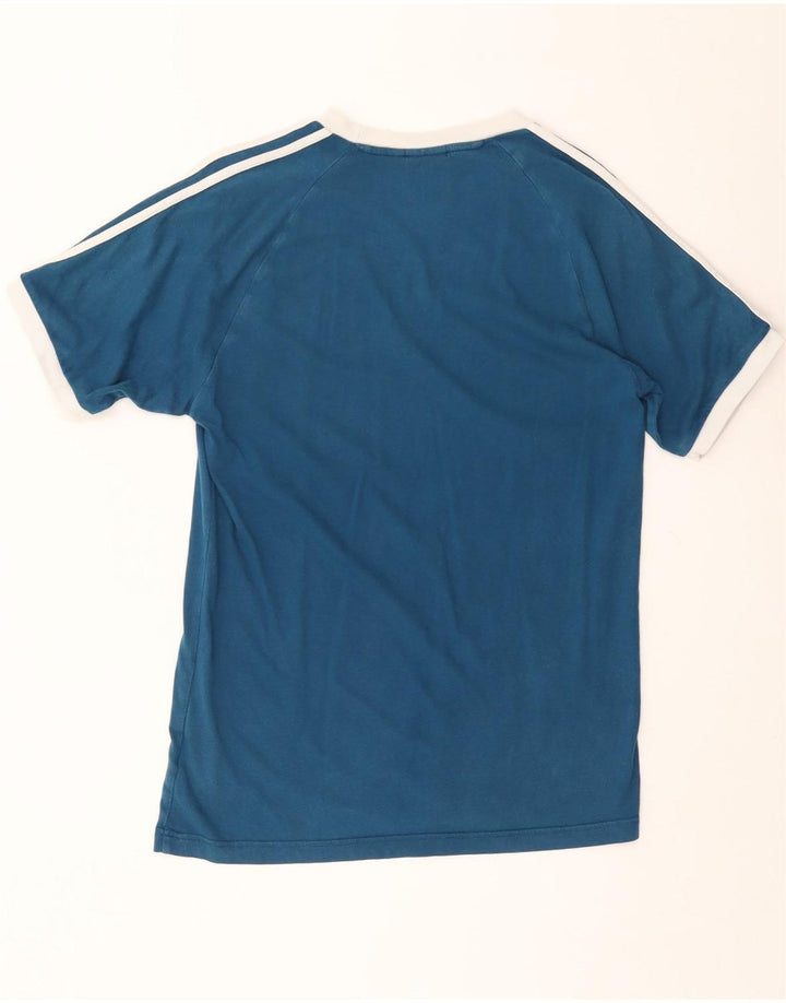 ADIDAS Herren T-Shirt Top mittelblaue Baumwolle