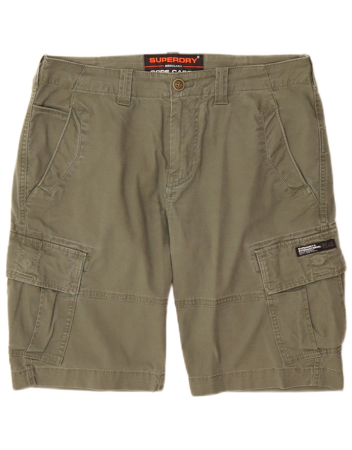 Superdry Herren Cargoshorts W32 Medium Khaki Baumwolle