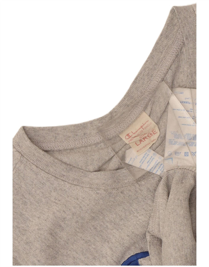 Champion Herren-T-Shirt mit Grafik, Größe L, Grau, Baumwolle