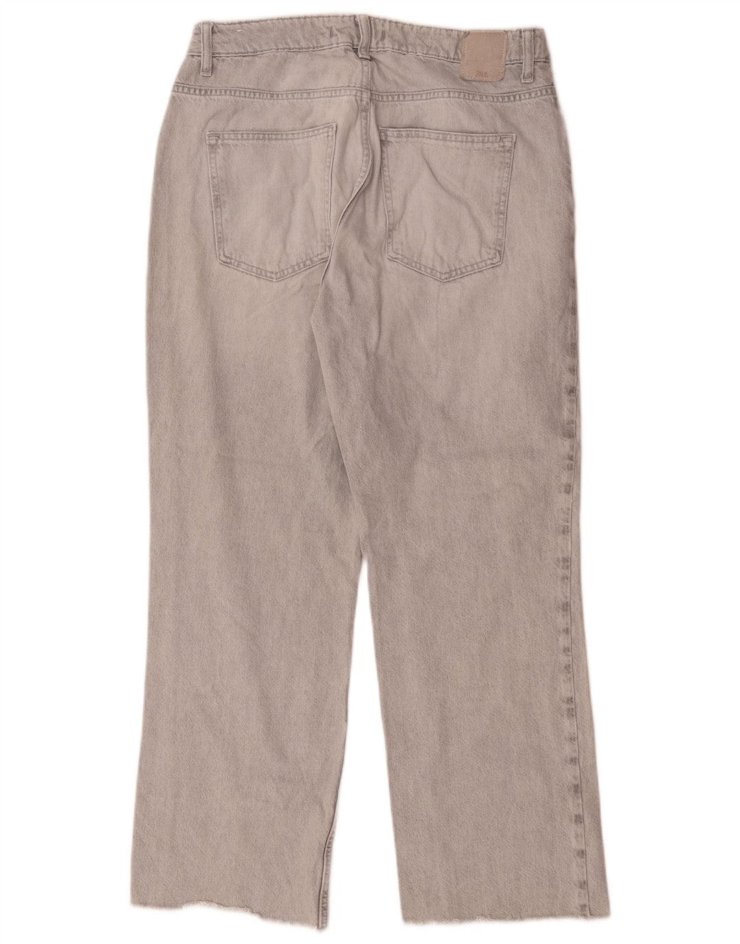 Zara Damen Straight Jeans EU 42 Large W32 L28 Graue Baumwolle