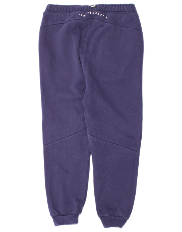 Puma Jungen-Trainingsanzug mit Grafik, Jogginghose, 7–8 Jahre, marineblaue Baumwolle