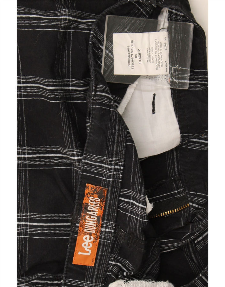 Lee Herren Cargoshorts W40 XL Schwarz karierte Baumwolle