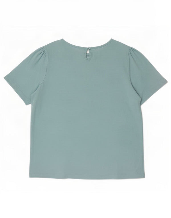 Crew Clothing Womens T-Shirt Top UK 16 Large Blue Cotton