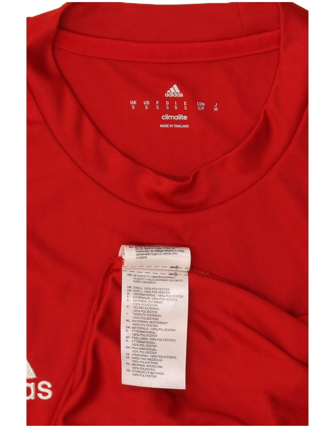 Adidas Herren Climalite T-Shirt Top Small Rot Polyester
