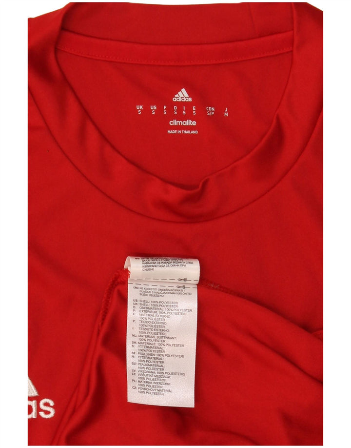 Adidas Herren Climalite T-Shirt Top Small Rot Polyester