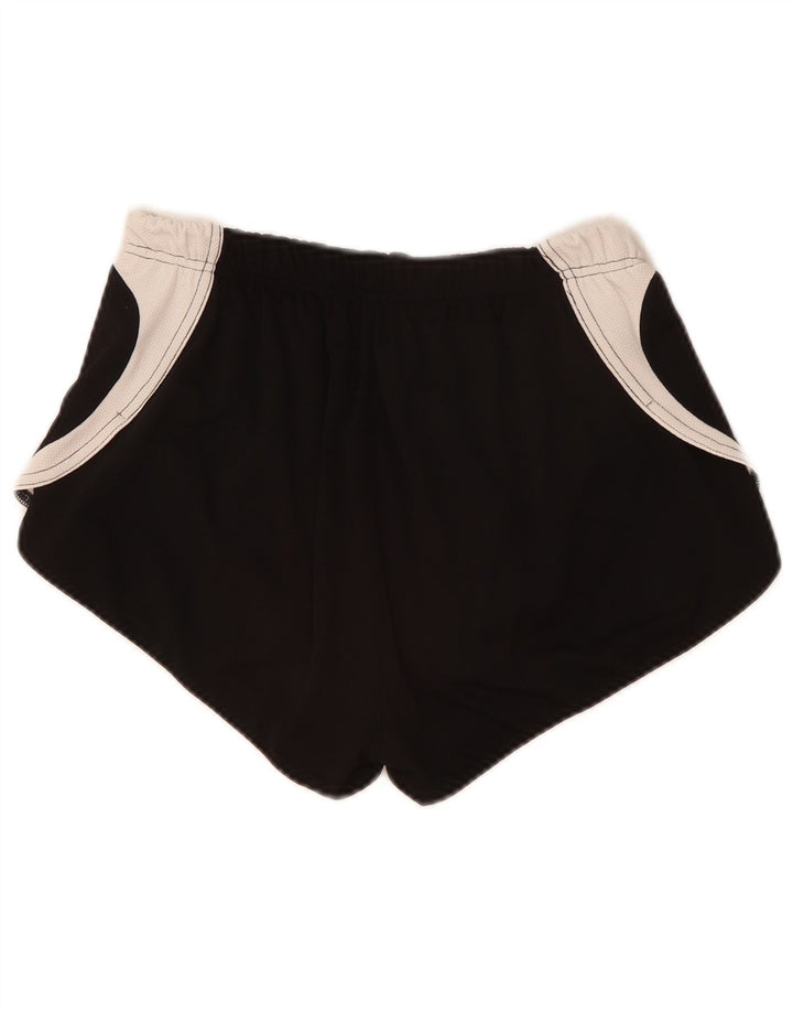 Asics Damen Graphic Sport Shorts UK 12 Mittelschwarzes Colourblock-Polyester