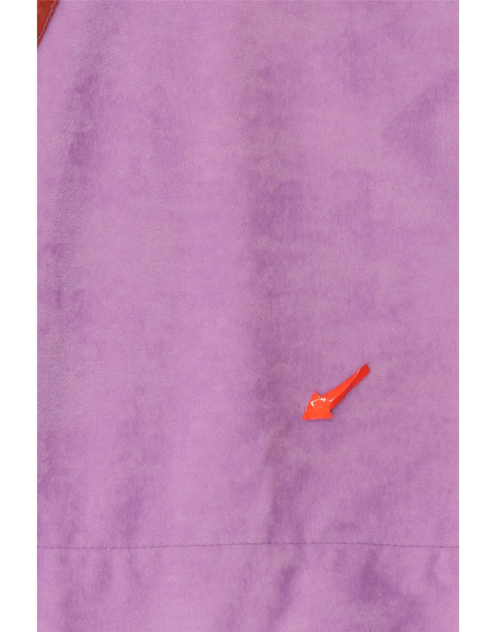 La Font Herren-Trainingsanzug-Oberteil aus Velours, Größe IT 48, Mittelviolett mit Blumenmuster