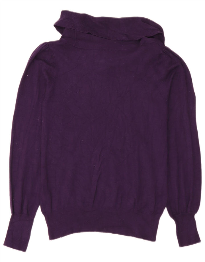 Marks & Spencer Damen-Pullover mit Rollkragen, UK 12, mittelviolette Viskose