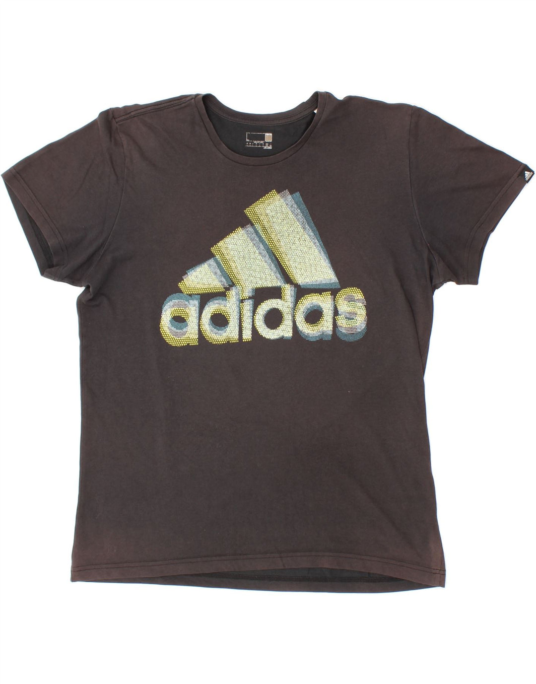 ADIDAS Mens Graphic T-Shirt Top Large Black Vintage Adidas and Second-Hand Adidas from Messina Hembry 