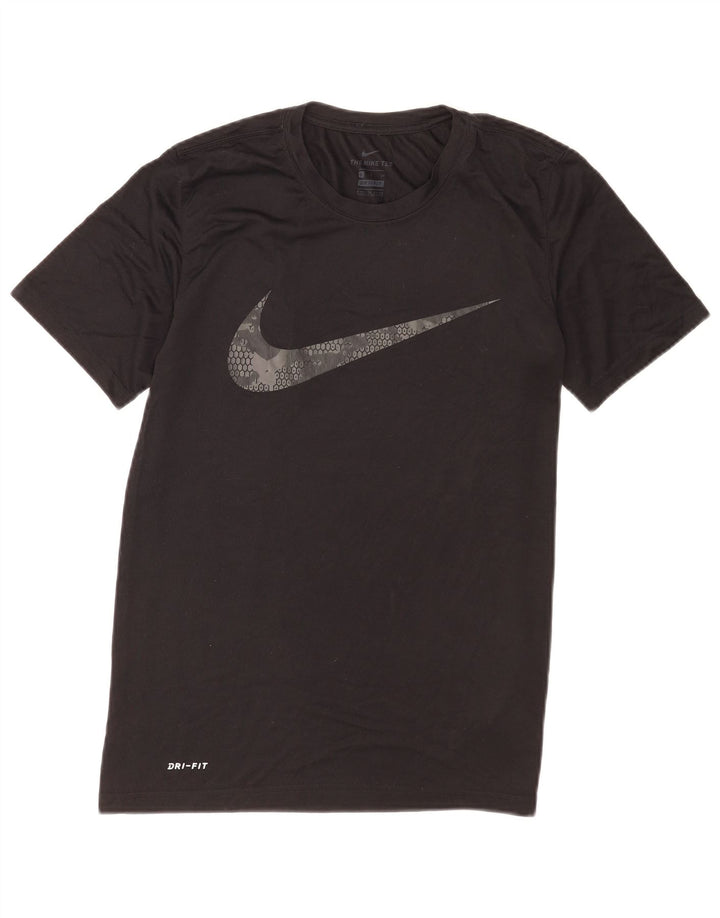 Nike Herren Dri Fit Graphic T-Shirt Top Small Schwarz Polyester