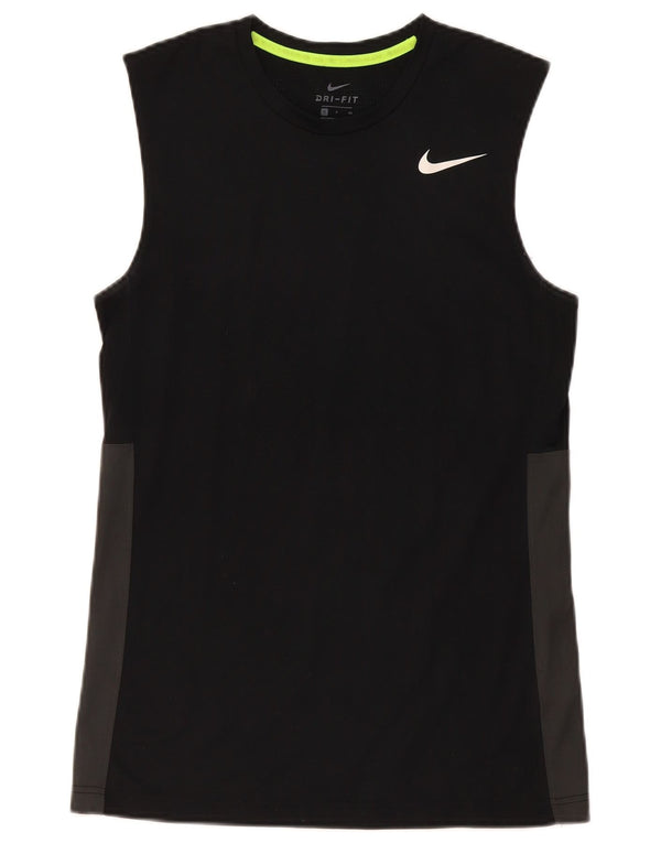 Nike Herren Dri Fit Weste Top Small Schwarz Farbblock
