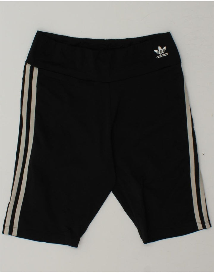 ADIDAS Womens Sport Shorts UK 14 Large Black Polyester Vintage Adidas and Second-Hand Adidas from Messina Hembry 