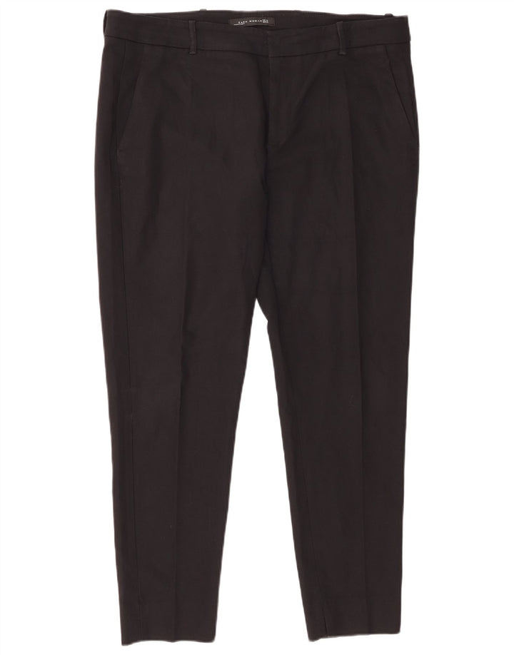 Zara Slim Chino-Hose für Damen, XL, W32, L28, Schwarz, Polyester