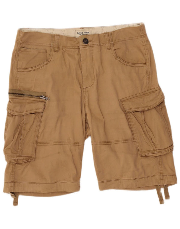 JACK & JONES Herren Cargo-Shorts, Größe S, Größe 32, Beige, Baumwolle
