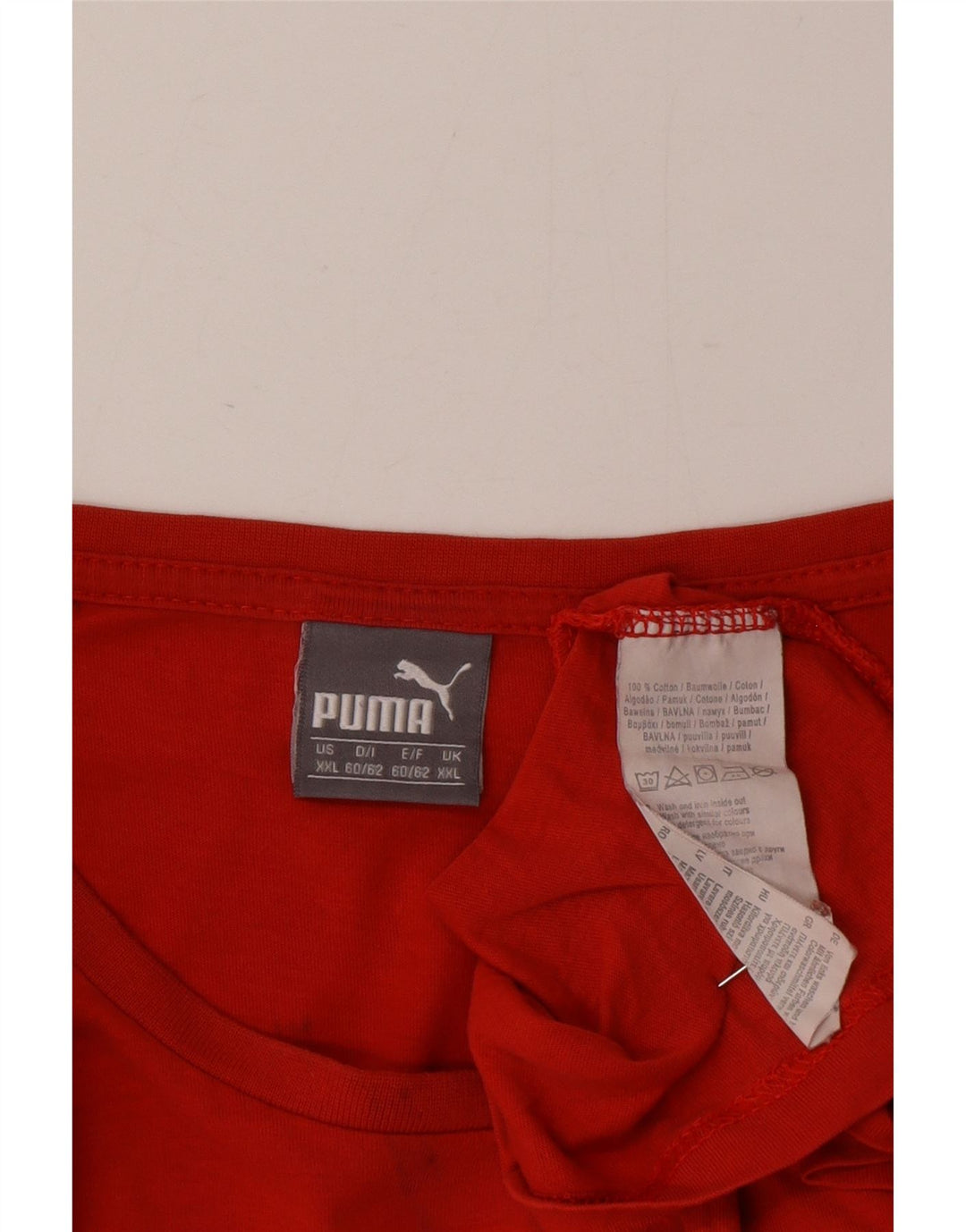 Puma Herren Grafik T-Shirt Top XL Rot Baumwolle
