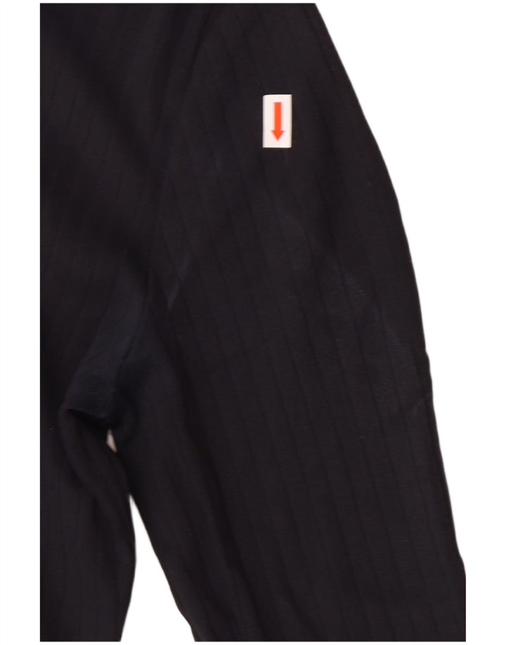 CALVIN KLEIN JEANS Damen Top Langarm UK 12 Medium Marineblau Polyamid