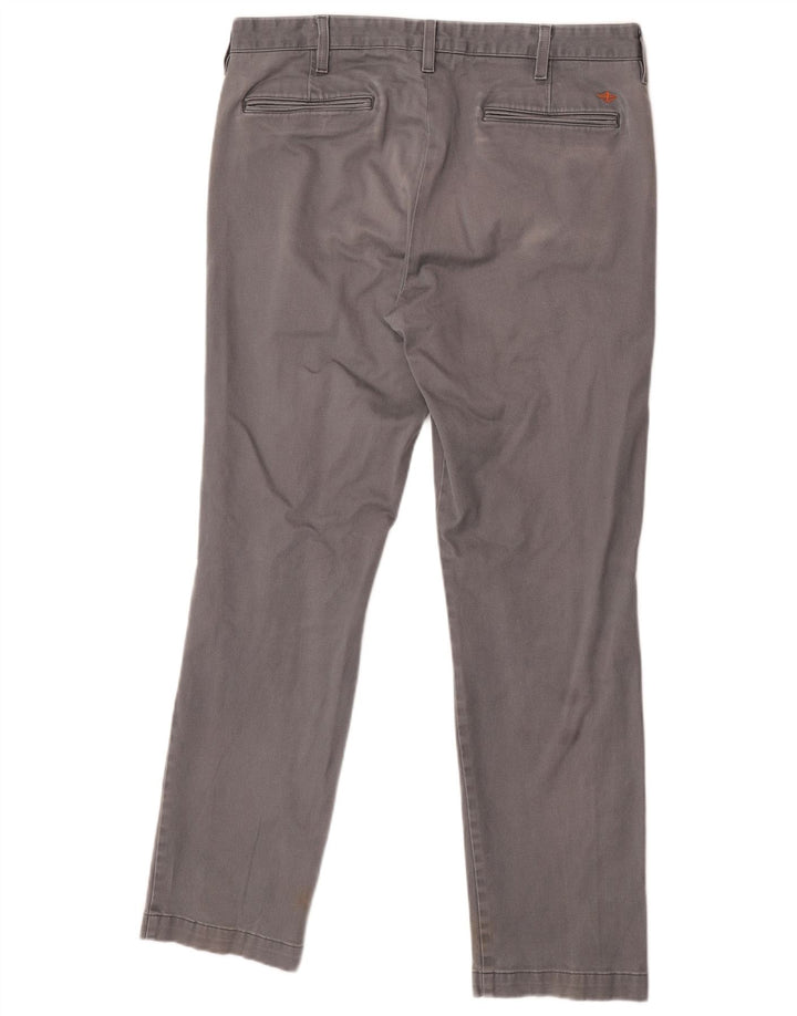 Dockers Herren Slim Freizeithose W36 L30 Graue Baumwolle