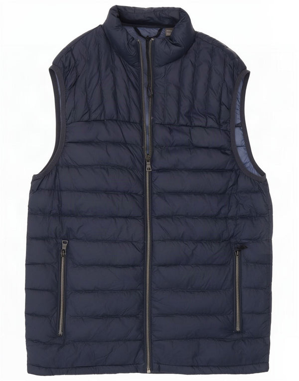 Marks & Spencer Herren Wattierte Weste UK 36 Small Marineblau Polyamid