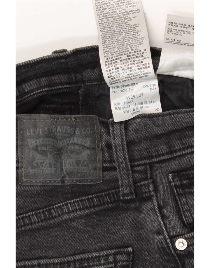 Levi's Damen Tapered Jeans W25 L27 Graue Baumwolle