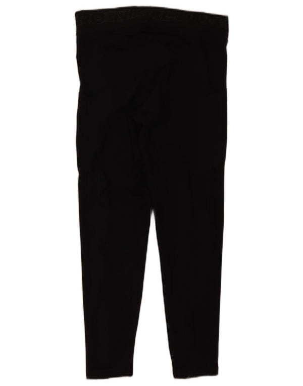 Nike Damen Crop Leggings UK 14 Mittelschwarzes Polyester