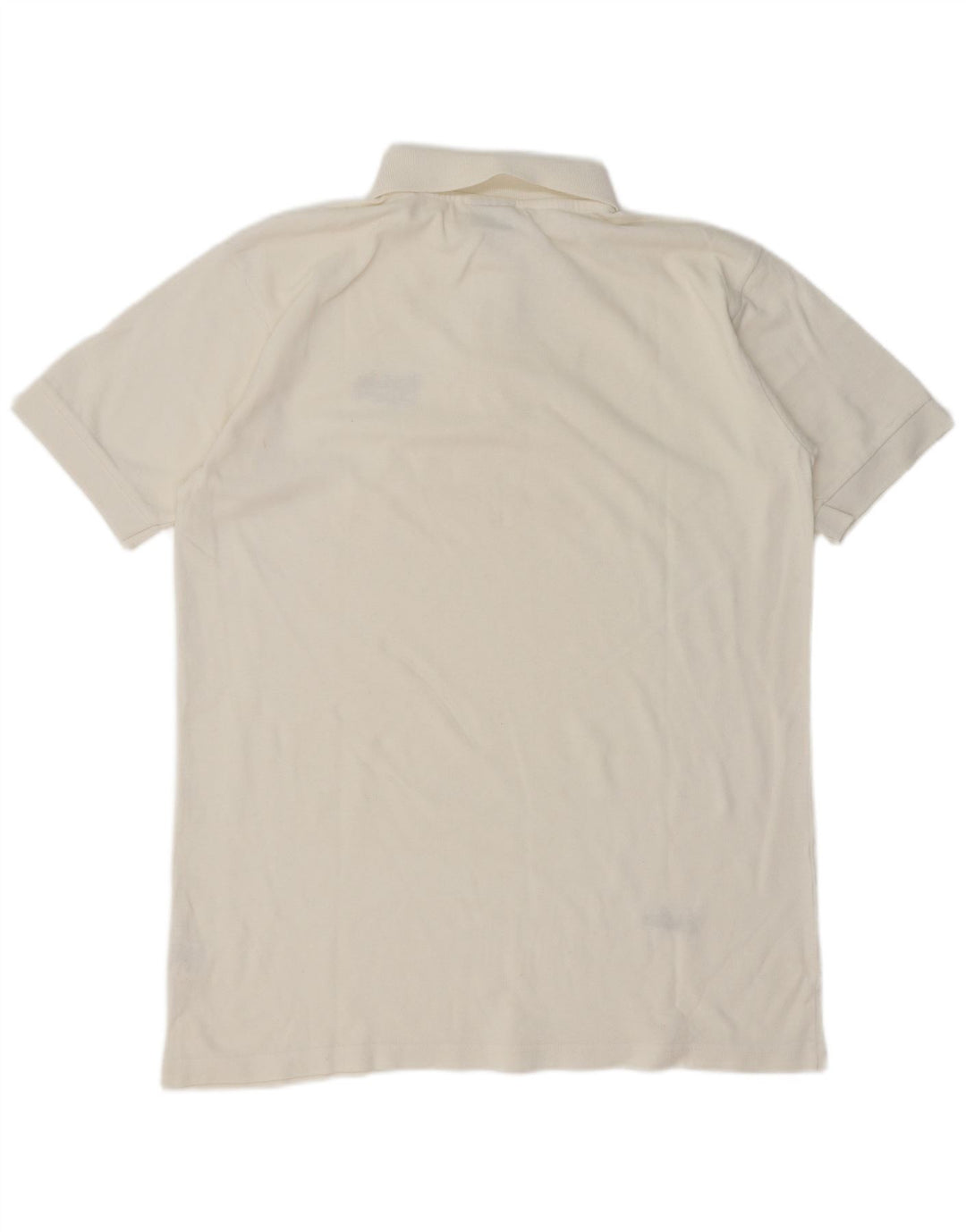 REEBOK Mens Tall Polo Shirt Medium White Cotton
