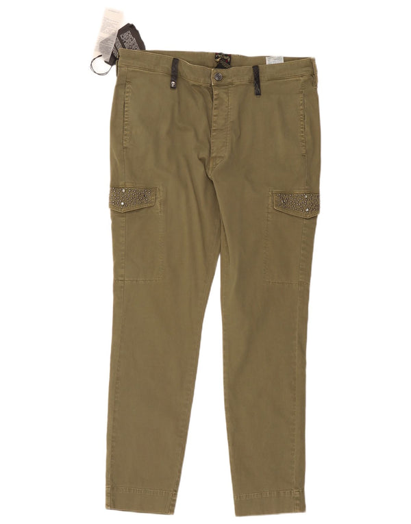 RA-RE Skinny-Cargohose für Damen, W31, L27, Khaki, Baumwolle