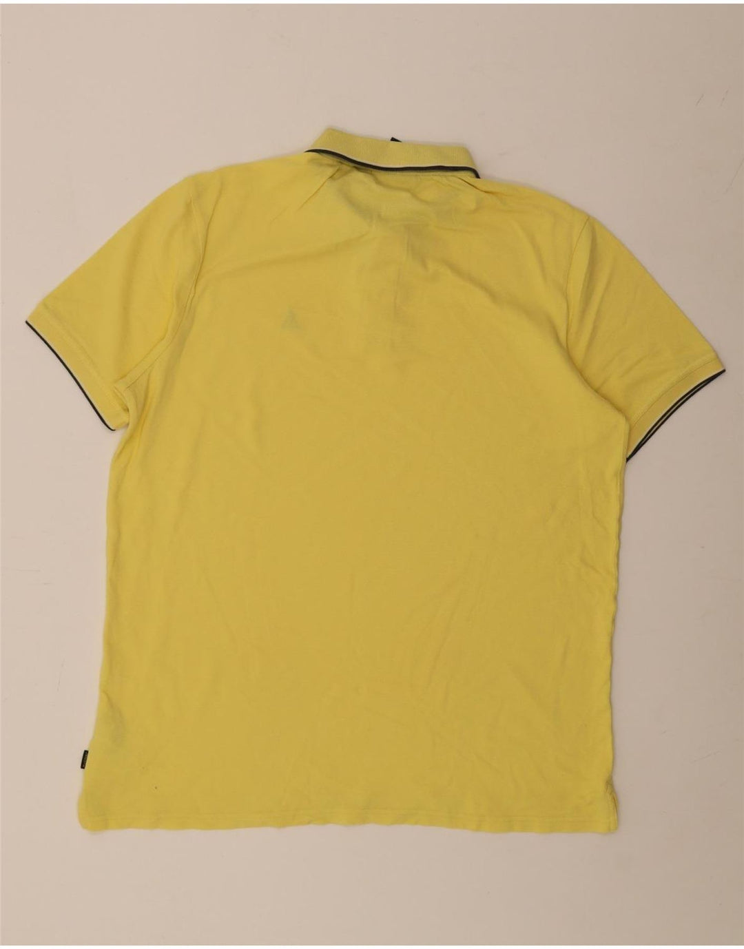 MUSTO Herren-Poloshirt, groß, gelbe Baumwolle