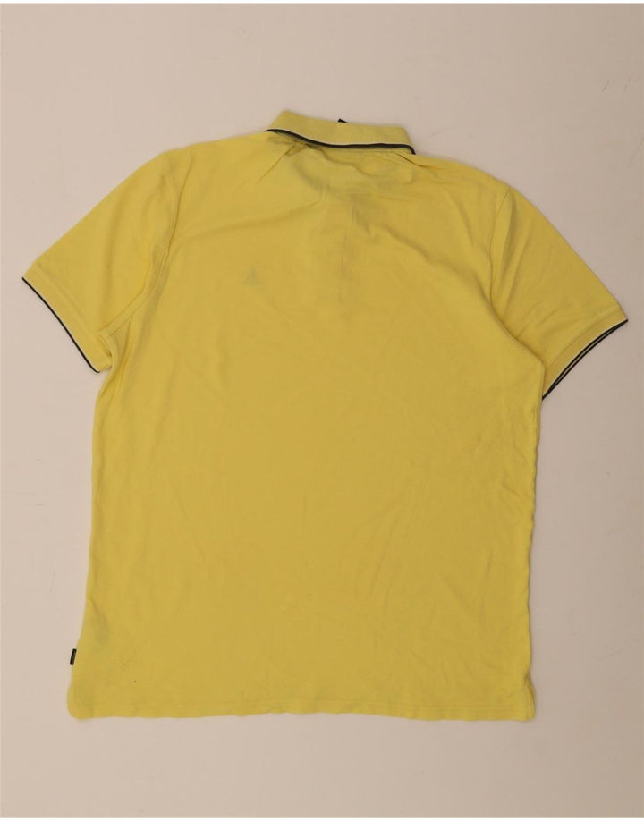 MUSTO Herren-Poloshirt, groß, gelbe Baumwolle