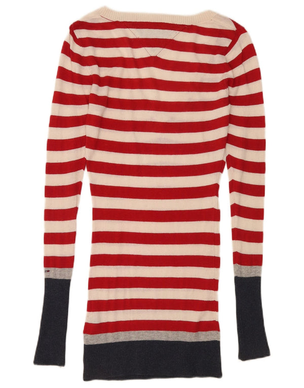 Tommy Hilfiger Damen Heritage V-Ausschnitt Pullover Pullover UK 10 Small Rot