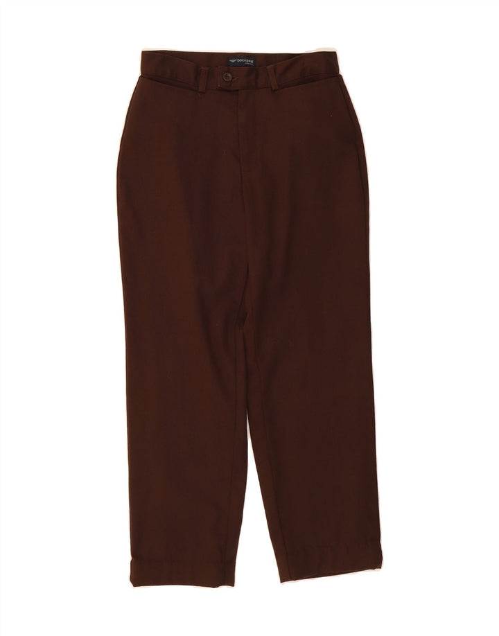 DOCKERS Womens Straight Cropped Trousers W26 L24 Brown Vintage Dockers and Second-Hand Dockers from Messina Hembry 