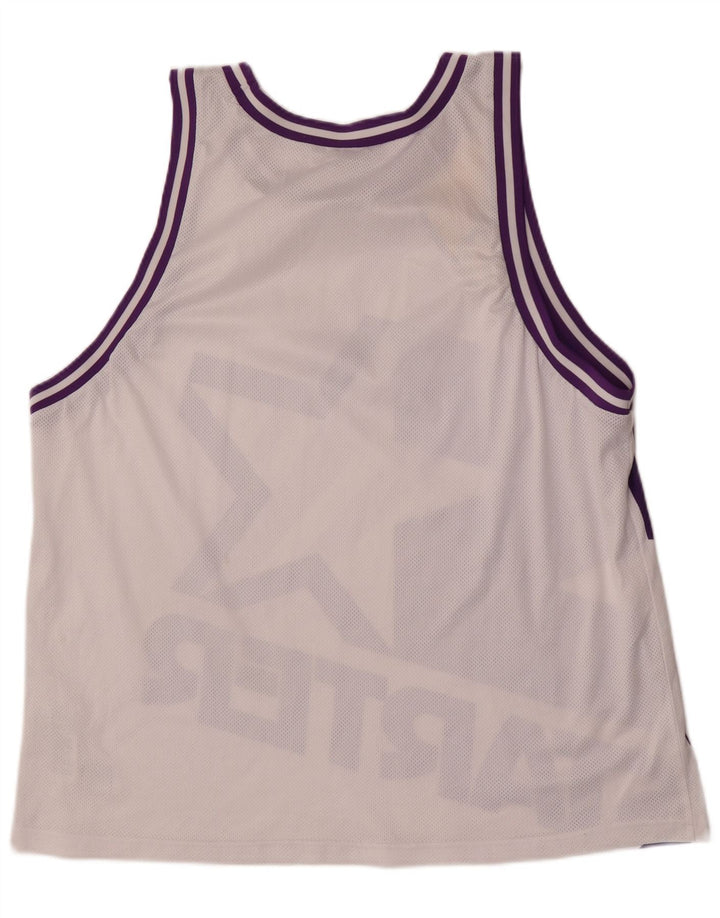 Starter Herren-Weste mit Grafik, groß, weißes Farbblock-Polyester
