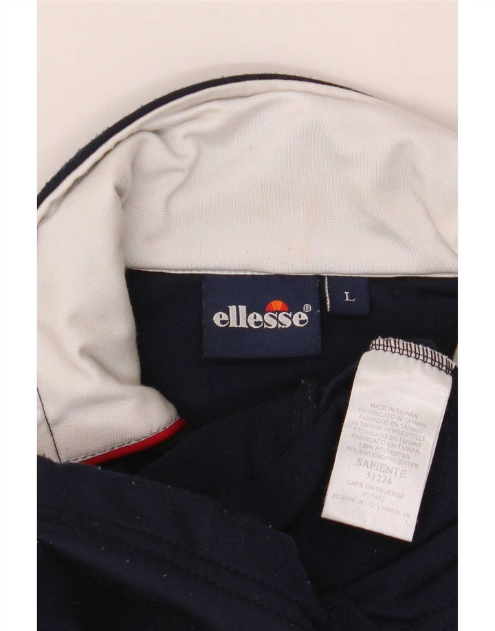 Ellesse Herren-Trainingsanzugoberteil mit Grafik, Größe L, Marineblau, Farbblock