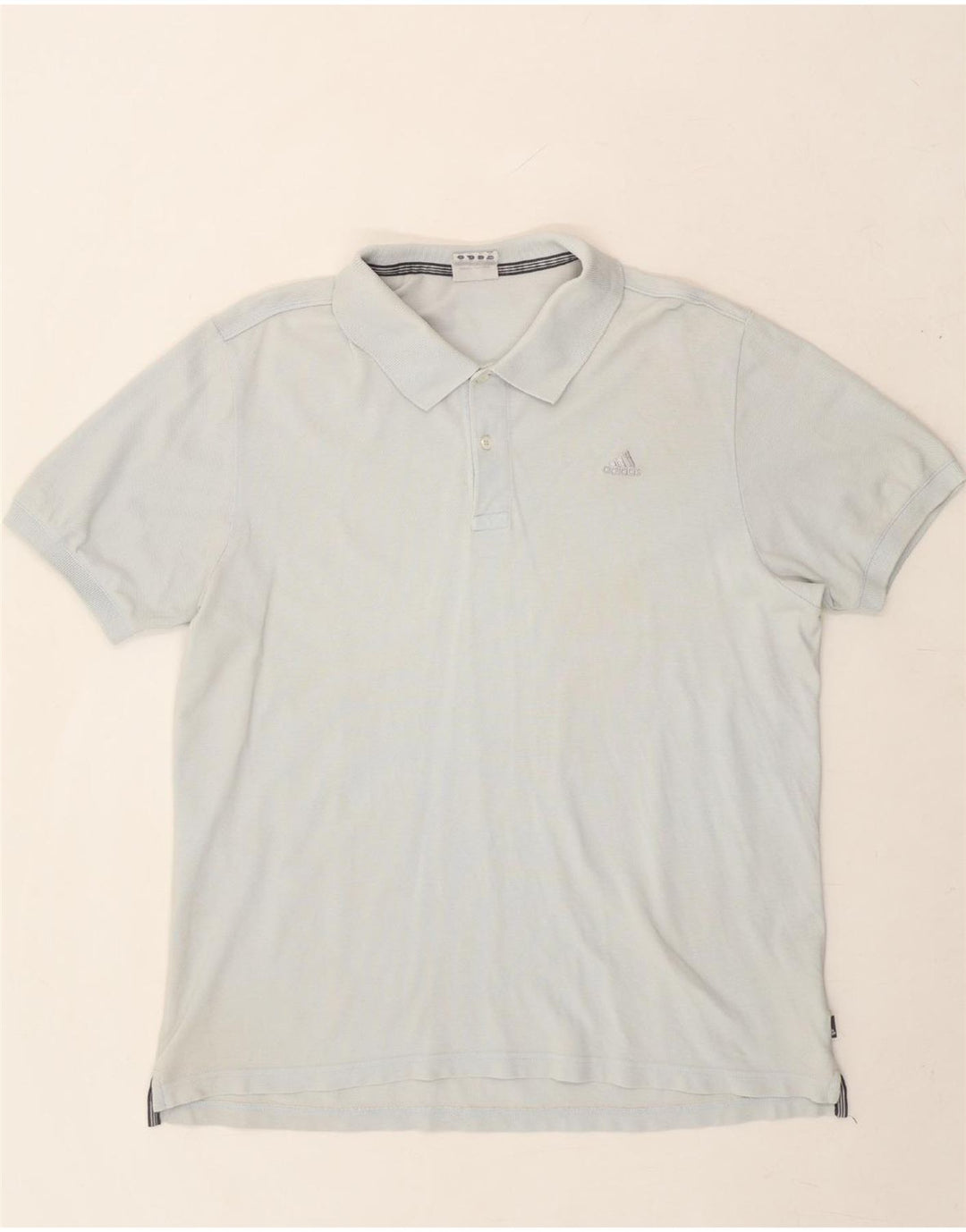 ADIDAS Mens Polo Shirt XL Blue Cotton Vintage Adidas and Second-Hand Adidas from Messina Hembry 