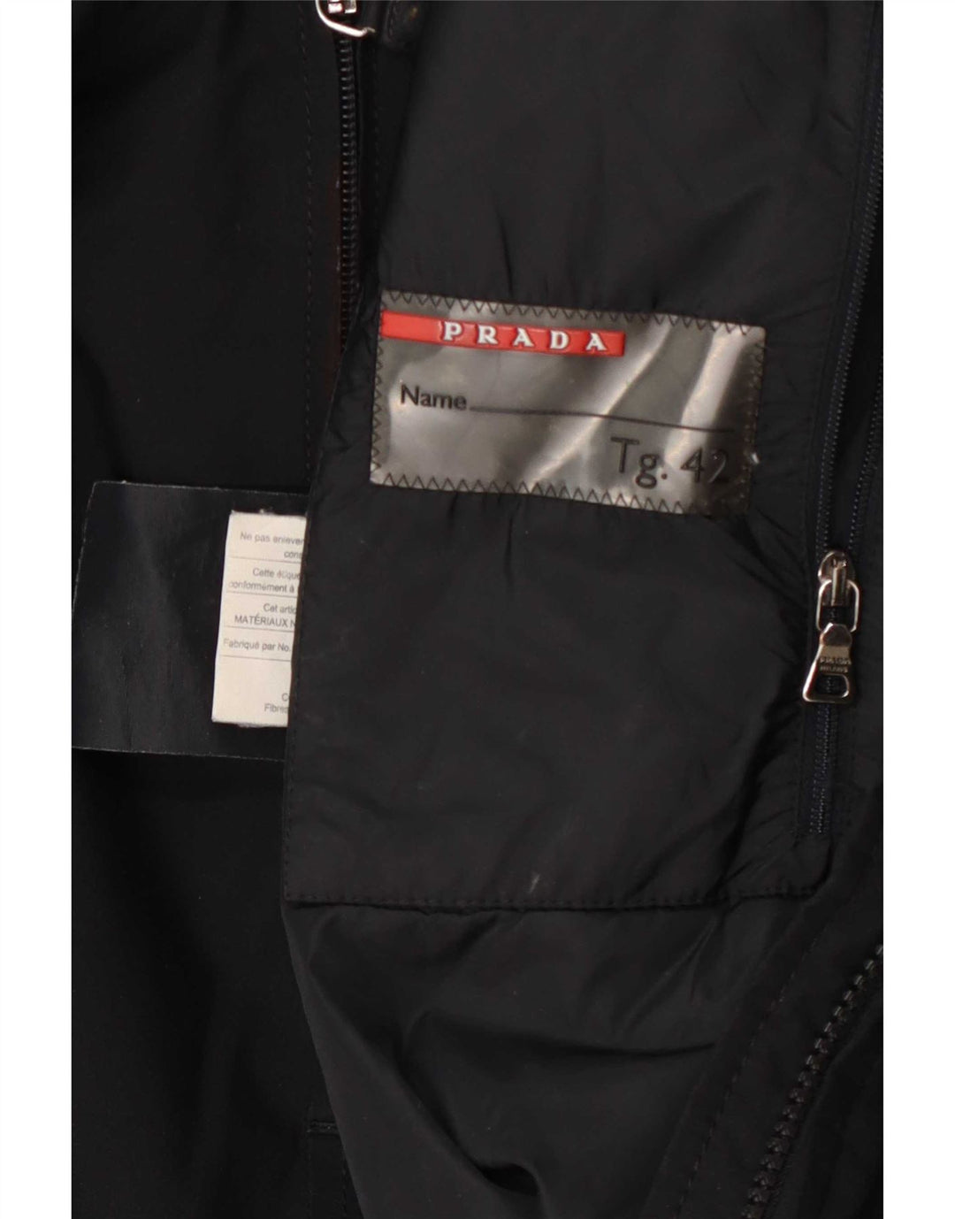 Prada Damen Wattierter Mantel IT 42 Mittelschwarzes Polyester
