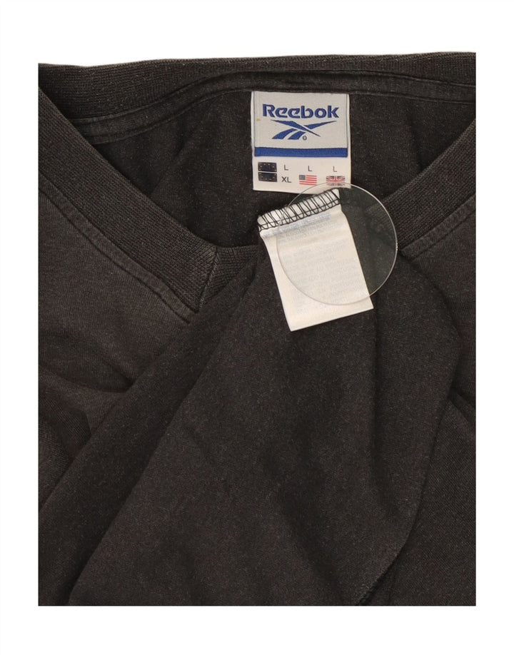 Reebok Herren T-Shirt Große graue Baumwolle