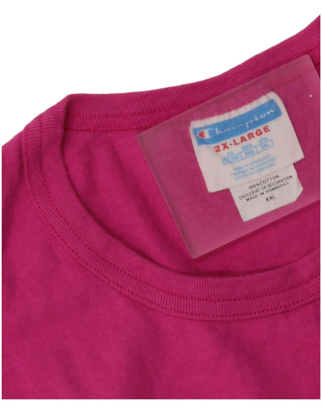 Champion Herren Grafik T-Shirt Top 2XL Rosa Baumwolle