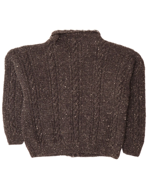Vintage Damen Cardigan Pullover UK 20 2XL Grau meliert