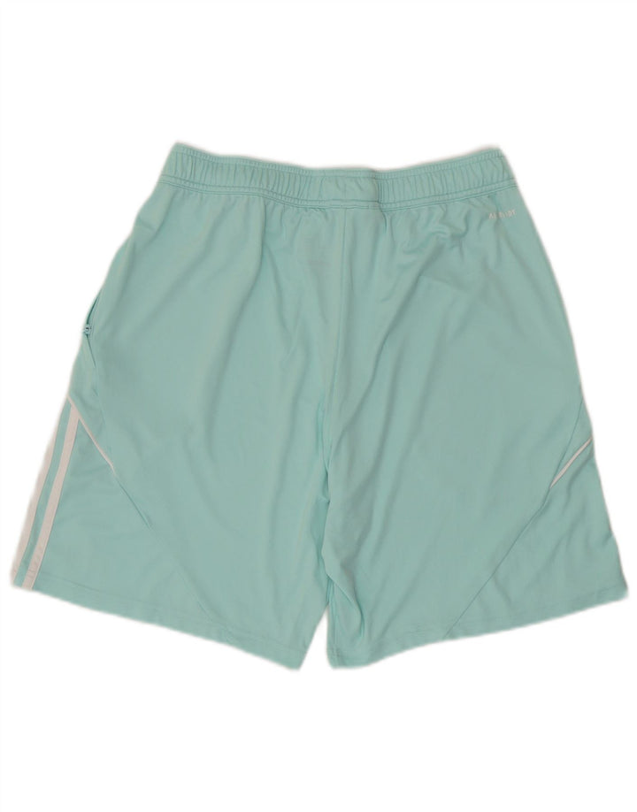 Adidas Herren Aeroready Sportshorts mit normaler Passform, großes türkisfarbenes Polyester