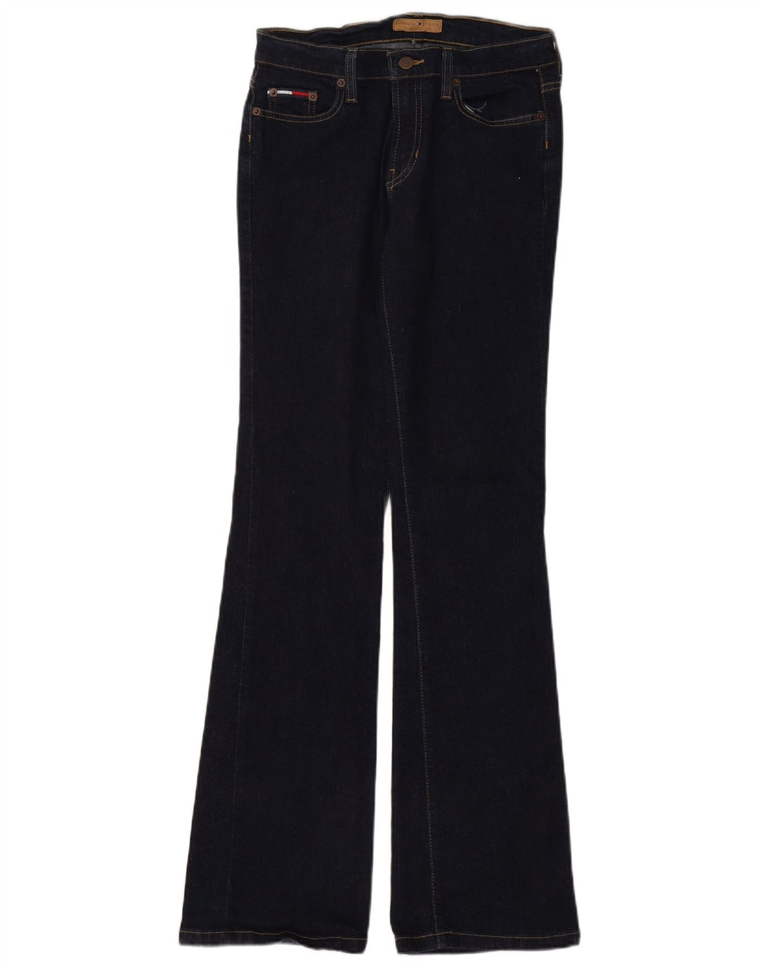 Tommy Hilfiger Damen Bootcut Jeans W30 L34 Marineblau Baumwolle