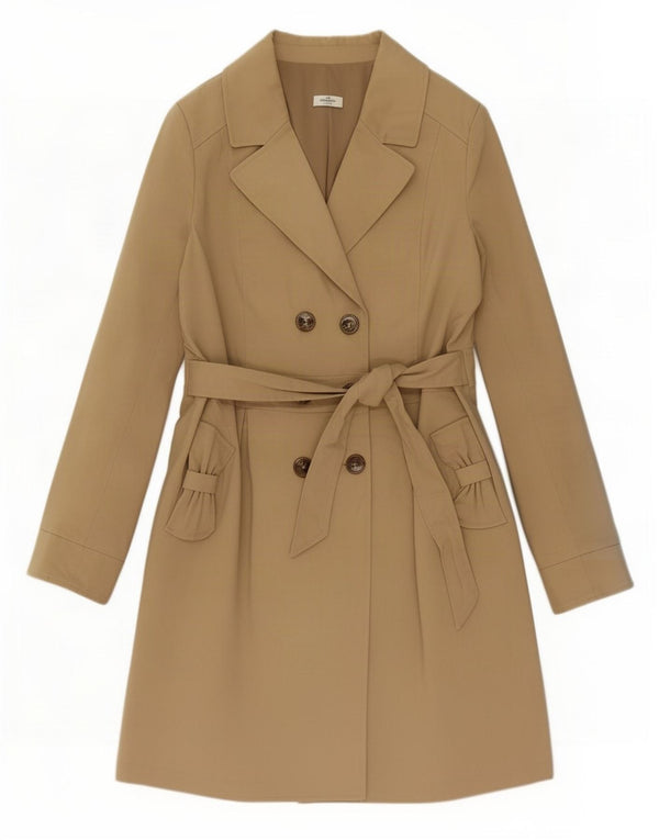 Liu Jo Damen Rebelqueen Trenchcoat IT 46 Large Beige Baumwolle