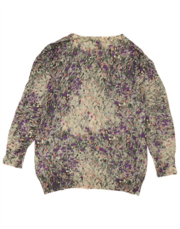 J. CREW Damen-Cardigan-Pullover UK 12 Medium Mehrfarbig gepunktet