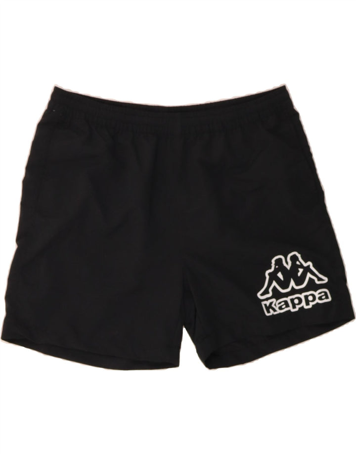 KAPPA Mens Graphic Sport Shorts XL  Black Polyester Vintage Kappa and Second-Hand Kappa from Messina Hembry 