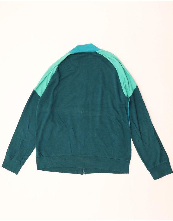 Dkny Herren-Trainingsanzug-Top-Jacke aus mittelgrüner Colourblock-Baumwolle