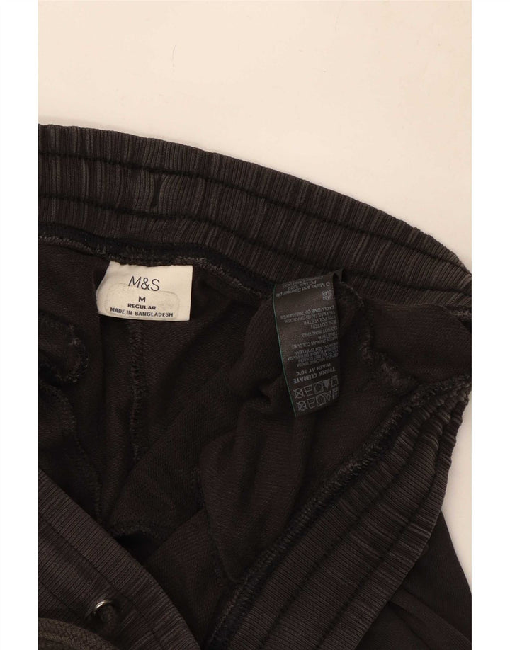 Marks & Spencer Herren-Trainingshose aus mittelschwarzer Baumwolle