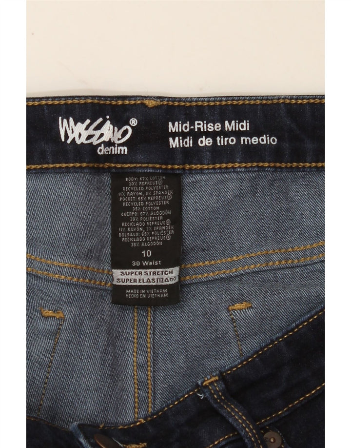 MOSSIMO Womens Mid Rise Denim Shorts US 10 Medium W36 Navy Blue Cotton Vintage Mossimo and Second-Hand Mossimo from Messina Hembry 