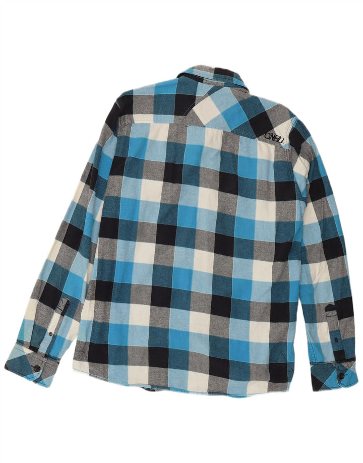 O'Neill Herren-Flanellhemd mit normaler Passform, mittelblaue Gingham-Baumwolle