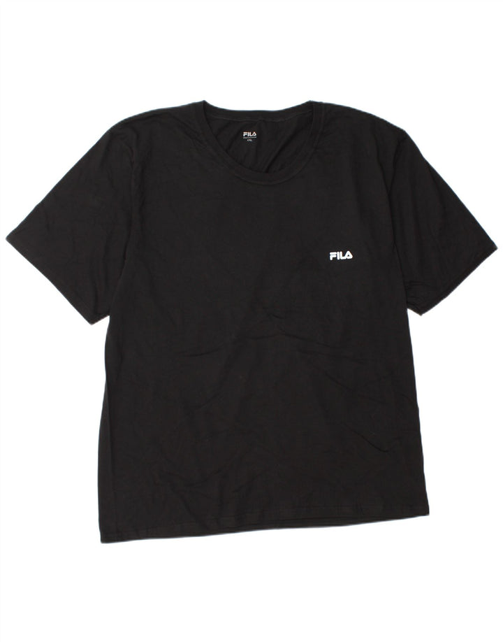 Fila Herren T-Shirt Top 2XL Schwarz