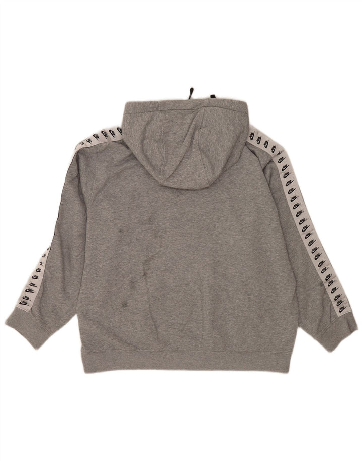 Nike Herren-Kapuzenpullover, groß, graue Farbblock-Baumwolle