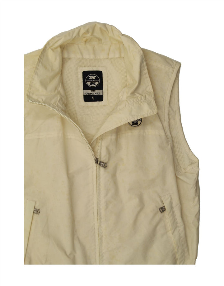 NORTH SAILS Mens Gilet UK 36 Small Off White Polyamide Vintage North Sails and Second-Hand North Sails from Messina Hembry 